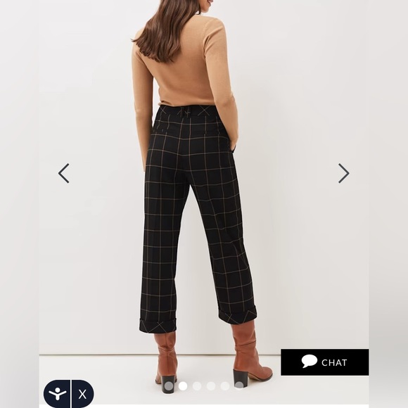 Phase Eight Aston Check Trouser with cuffed hem - Picture 2 of 11